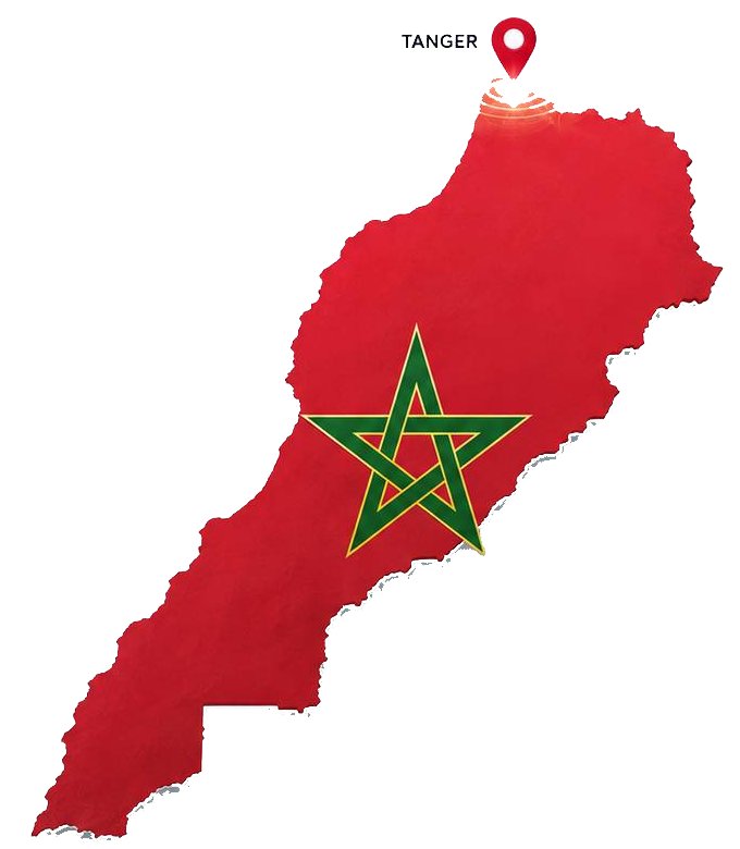 Localisation de Tanger sur Maroc